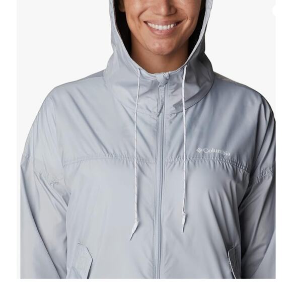 Columbia Women's Flash Challenger Long Cirrus Grey Windbreaker Large NWT - Picture 4 of 5